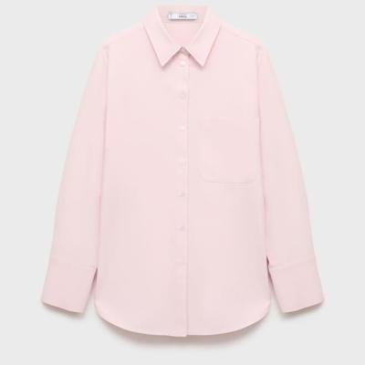 Oversized poplin button-up shirt