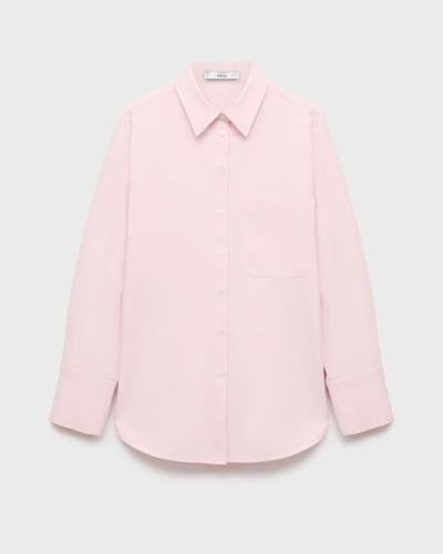 Oversized poplin button-up shirt
